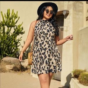 Leopard Halter Dress